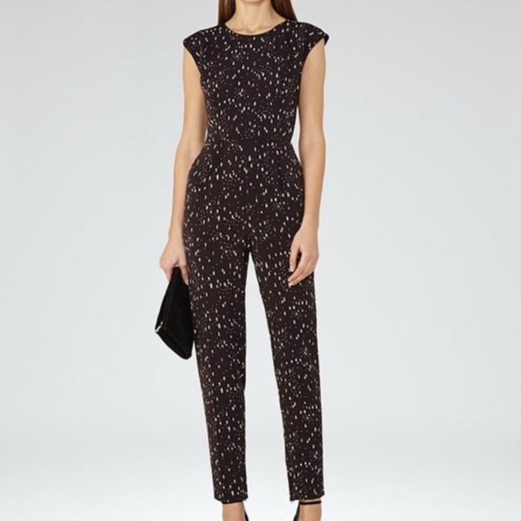 REISS sleeveless pantsuit eggplant
